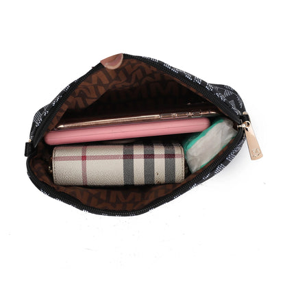Lippa Women'S Tote Bag, Wristlet Pouch Purse, Vegan Leather Handbag 4Pcs Set by Mia K - White